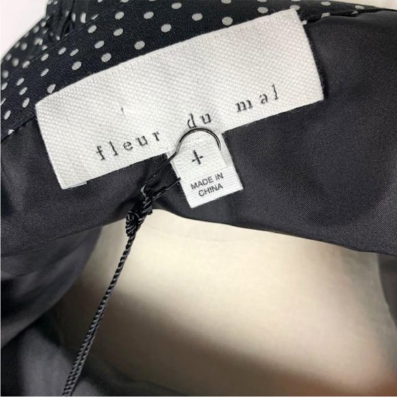 Fleur du Mal Silk Polka Dot Mini Skirt Love Bound Strawberry Print 4 New - Picture 11 of 16